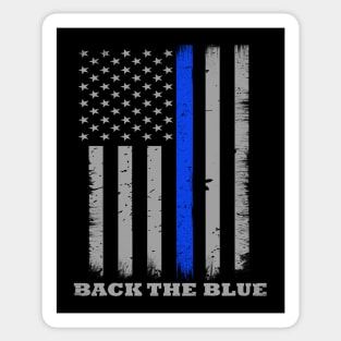 Back The Blue Thin Blue Line Flag Sticker